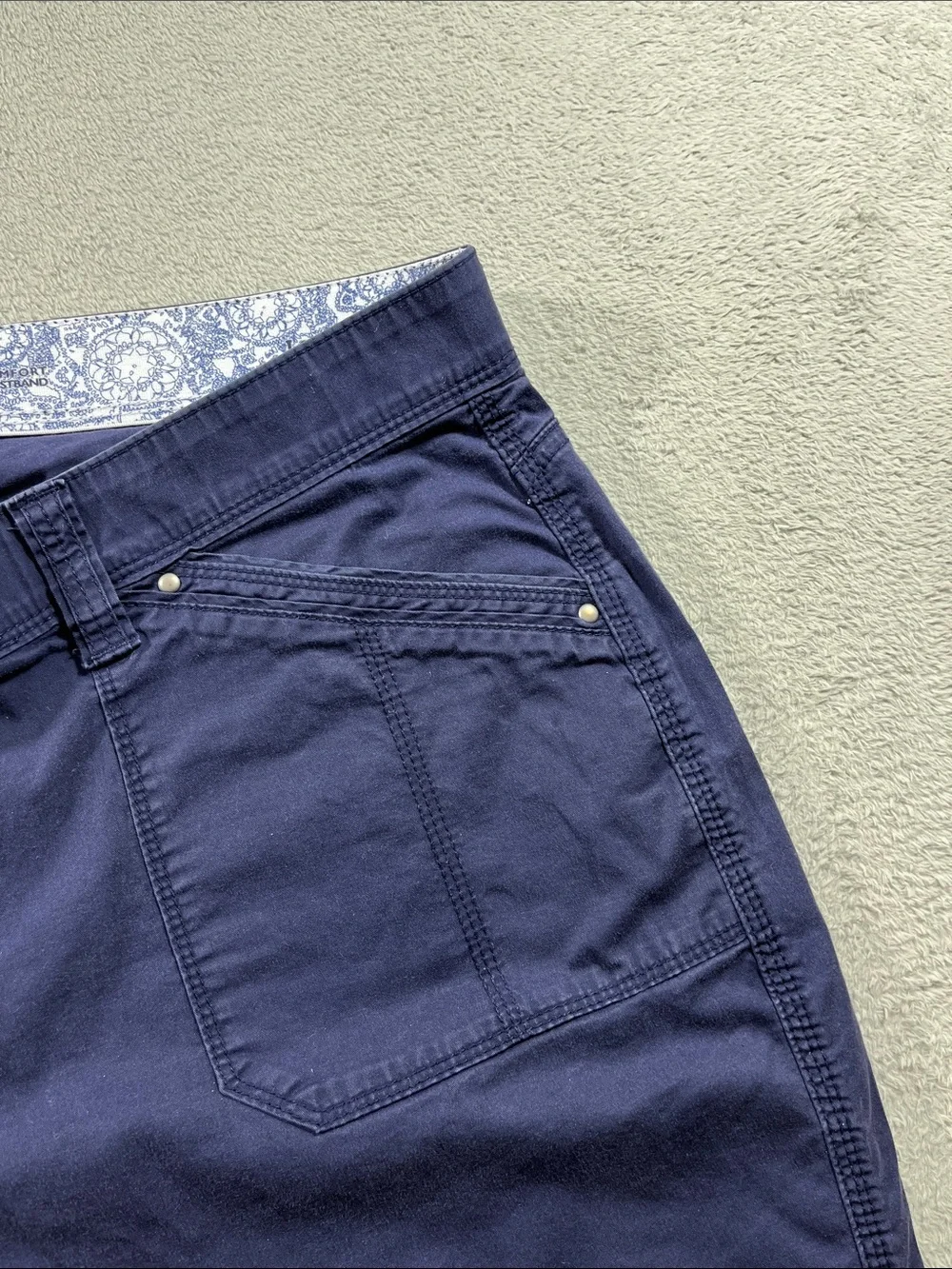 Lee Navy Comfort Waistband Women Capri Size 18W